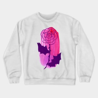 Pink Rose Watercolor Crewneck Sweatshirt